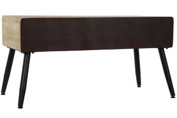 TABLE BASSE SAPIN METAL 100X50X52,5 MARRON NATUREL MB175375 5