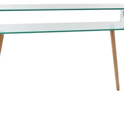 CONSOLE VERRE HÊTRE 122X40X73 10 MM. TRANSPARENT MB175474