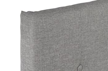 TETE DE LIT POLYESTER CAOUTCHOUC 160X7X65 GRIS MB175888 2