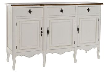 BUFFET PAULOWNIA 140X45X90 BLANC MB177673 1