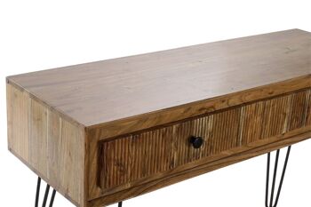 CONSOLE METAL ACACIA 118X40X77 MARRON MB177696 3