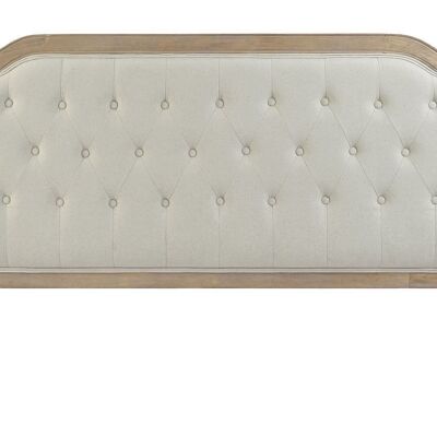 TÊTE DE LIT LIN RUBBERWOOD 160X6X120 BEIGE MB179446