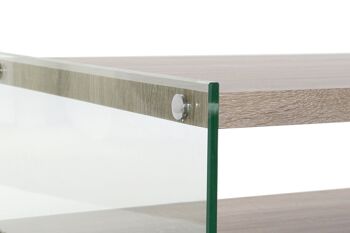 TABLE BASSE VERRE MDF 130X65X35,5 TREMPÉ MB179586 4