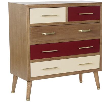 CONFORTABLE PAULOWNIA METAL 80X34X84 GRENAT MB179679