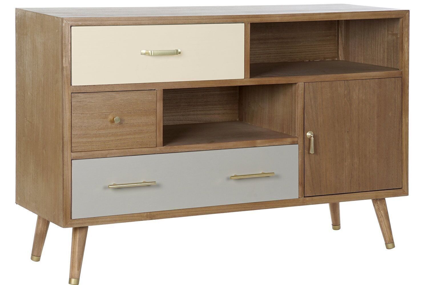 BUFFET METALLO PAULOWNIA 120X40X78,5 GRIGIO MB179682