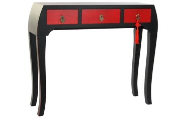 CONSOLE SAPIN MDF 96X27X80 ROUGE MB180109 1