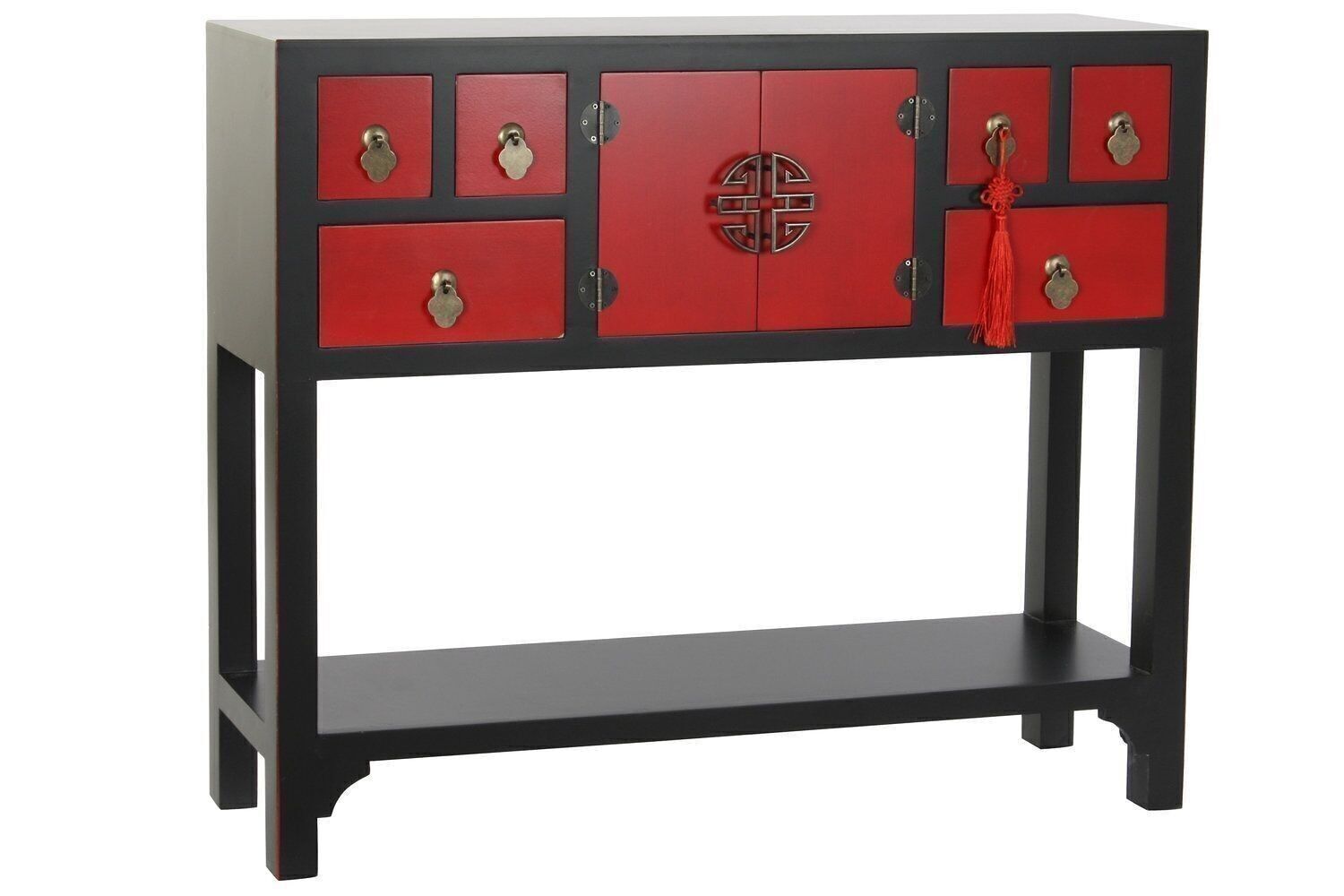 CONSOLLE ABETE MDF 95X25X78,5 ROSSO MB180110