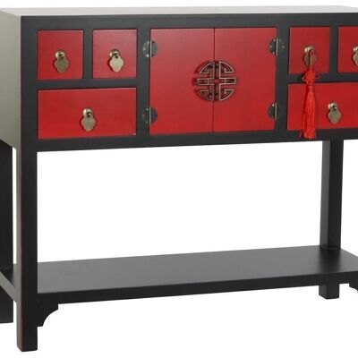 CONSOLA ABETO MDF 95X25X78,5 ROJO MB180110