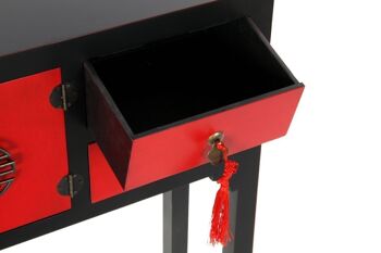 CONSOLE SAPIN MDF 63X27X83 ROUGE MB180111 4