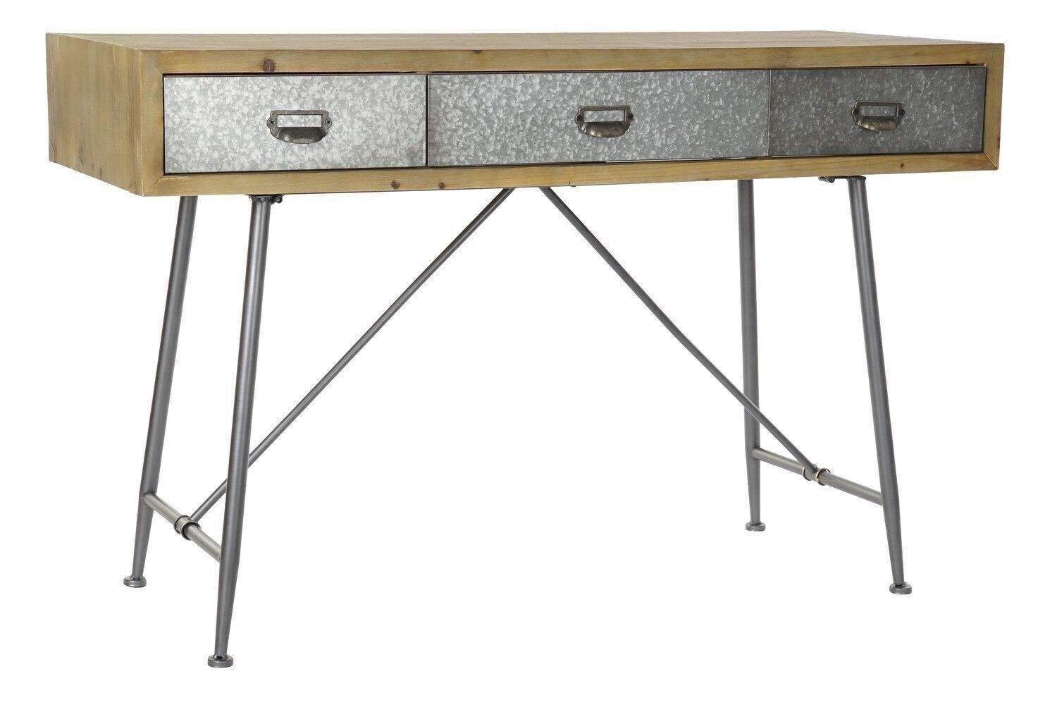 CONSOLLE METALLO ABETE 120X48,5X78 GRIGIO MB180316