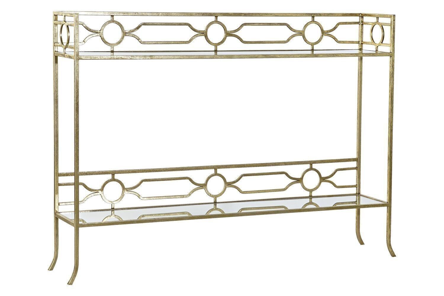 CONSOLLE SPECCHIO METALLO 127X23X90 DORATO MB180318