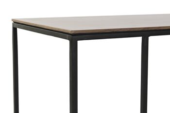 TABLE D'APPOINT MÉTAL BOIS 50X30X61 NATUREL MB180747 3