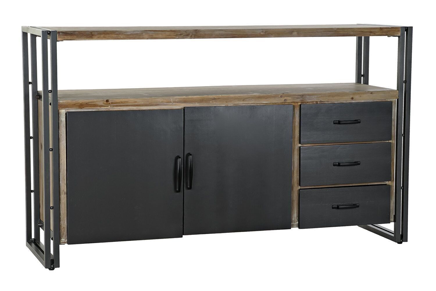 BUFFET ABETE METALLO 145X40X86 NERO MB180885