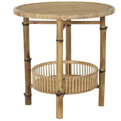 BAMBOO SIDE TABLE 60X60X61 NATURAL MB181115