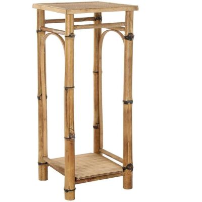 RATTAN SIDE TABLE 36X36X85 TELEPHONE NATURAL MB181118