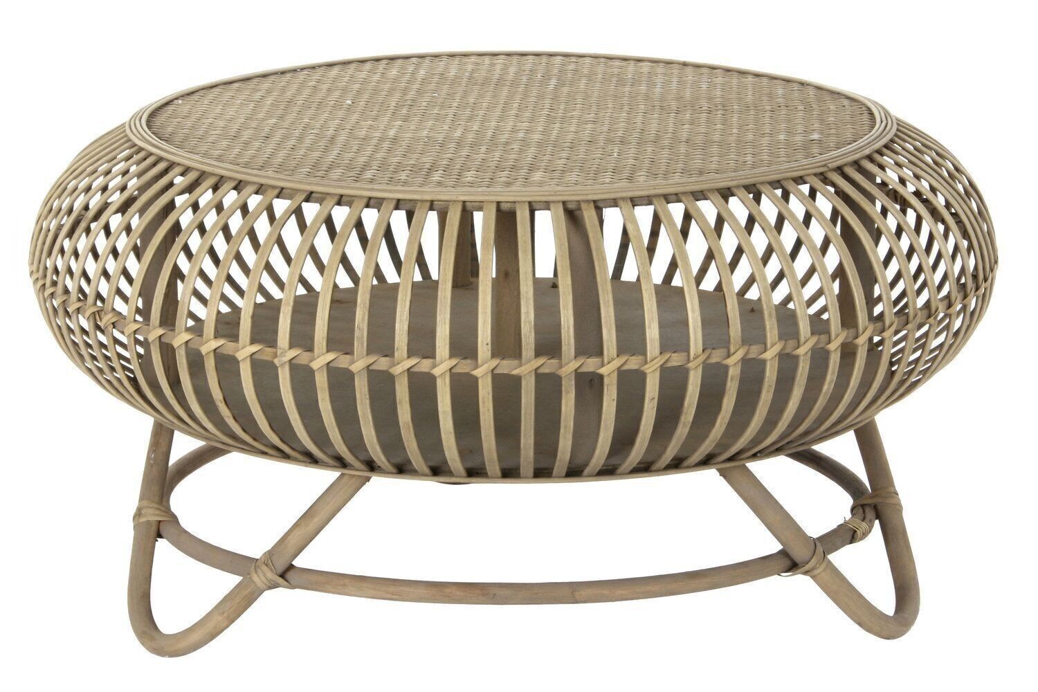 TAVOLINO IN RATTAN 75X75X39 NATURALE MB181132