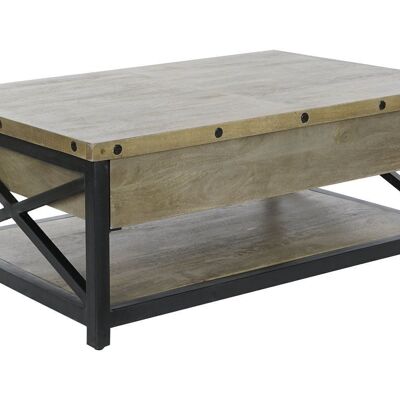 TABLE BASSE POIGNEE METAL 116X74X44 ROUES MB181231