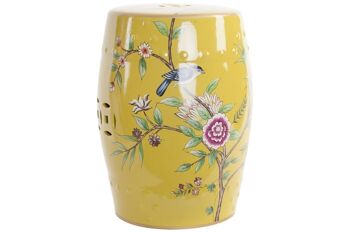 TABLE D'APPOINT PORCELAINE 35X35X45 OISEAUX MB181516 1