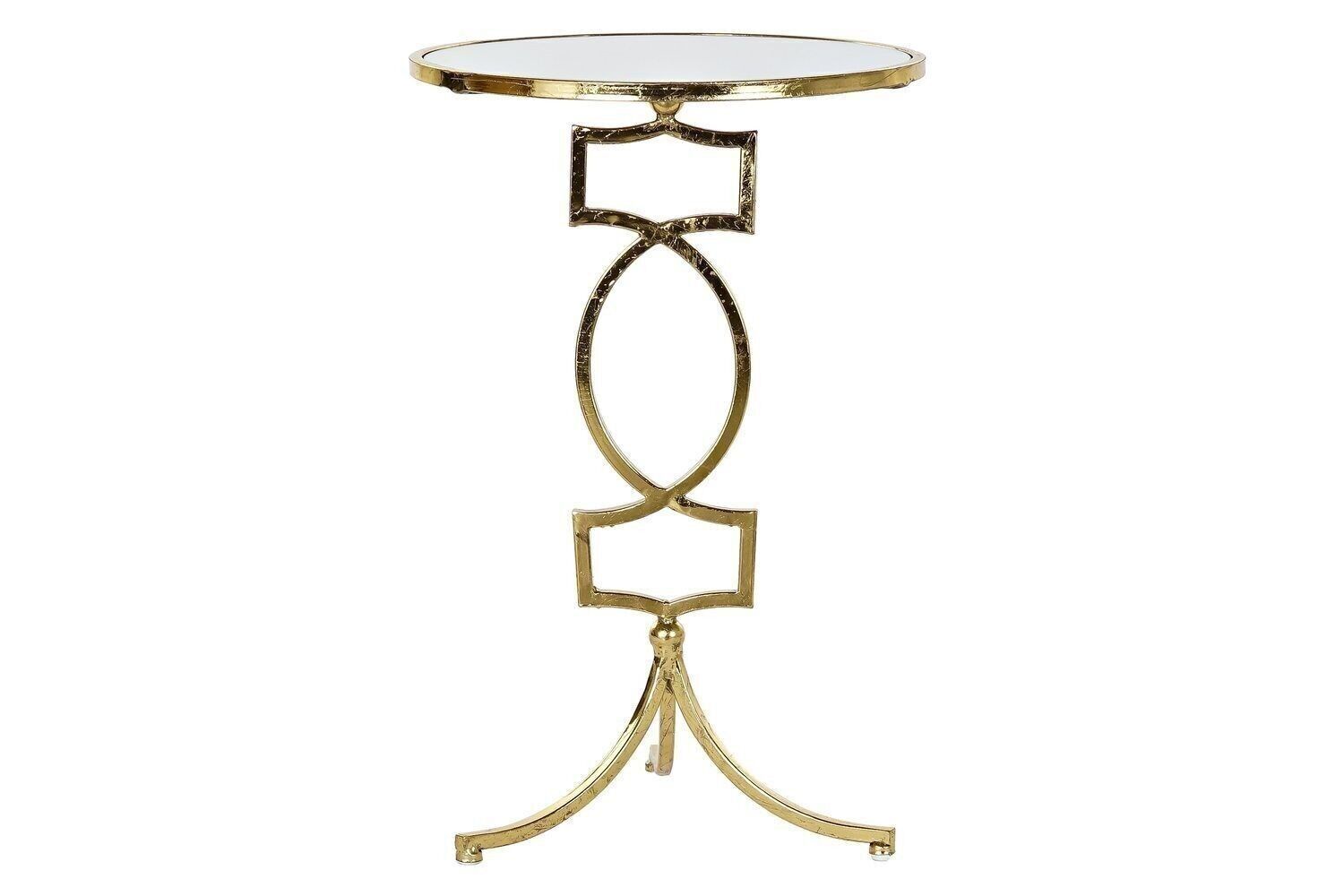 TAVOLINO METALLO SPECCHIO 41X41X64 DORATO MB182567