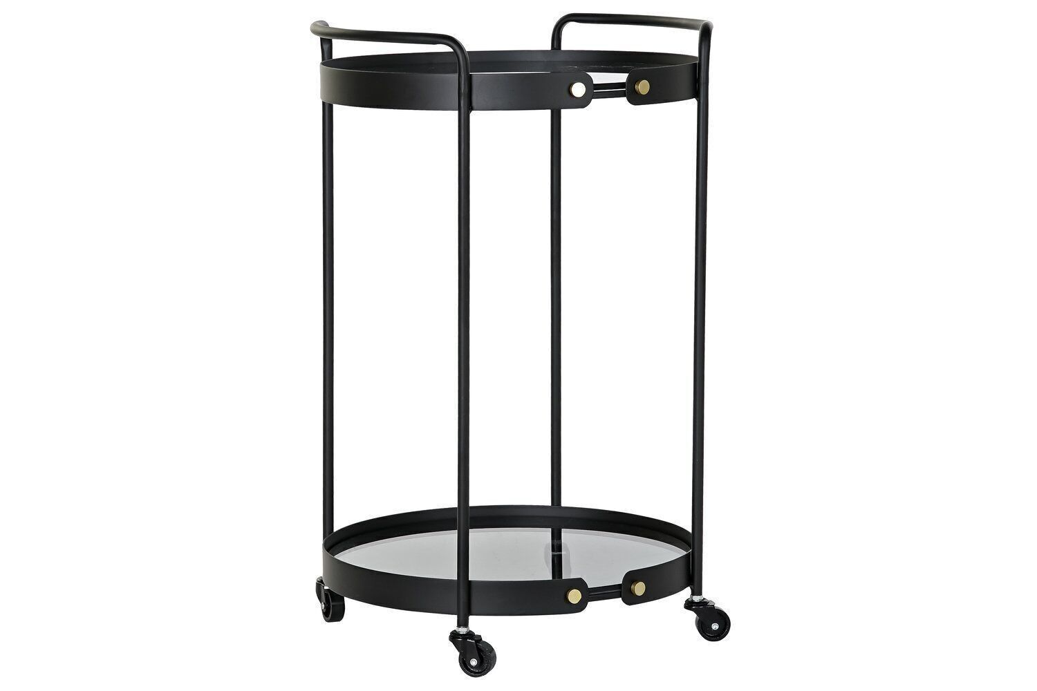 TAVOLINO METALLO VETRO 47X46X71 NERO MB182591