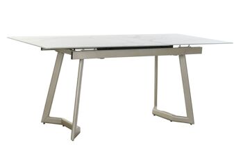 TABLE DE REPAS EN VERRE 140X80X76 180 EXTENSIBLE MB182769 5