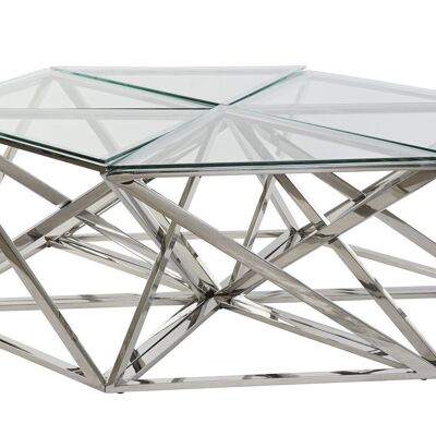 COFFEE TABLE SET 6 STEEL GLASS 137.5X120.5X46 MB182525