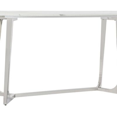 SILVER MARBLE STEEL CONSOLE 150X45X80 MB182534