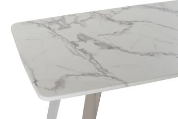 CONSOLE ACIER MARBRE ARGENT 150X45X80 MB182534 2