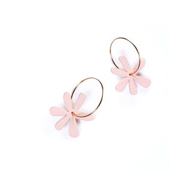 AVRIL S fine gold ring earrings - PINK