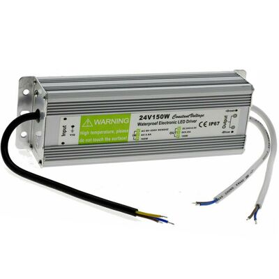 Transformador de fuente de alimentación de controlador LED impermeable DC24V IP67 150W