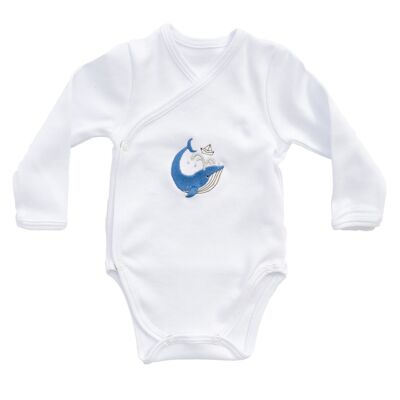 Playfull whale | wrap bodysuit