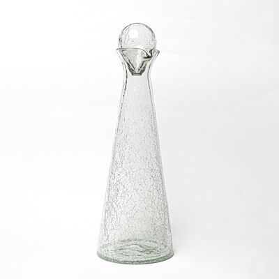 Karaffe Cracked mundgeblasenes Glas Transparent