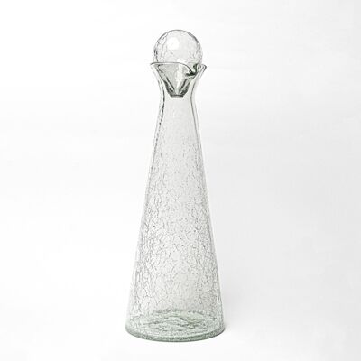 Carafe Verre soufflé craquelé Transparent