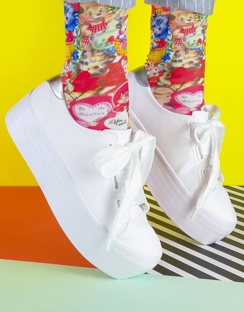 Calzini Retro Love, taglia standard per adulti senza tallone.