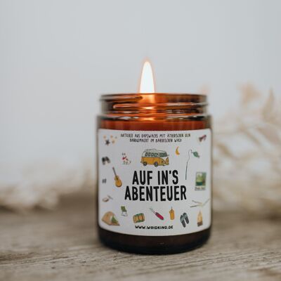 Scented candle "Off to adventure", 1 PU = 4 candles
