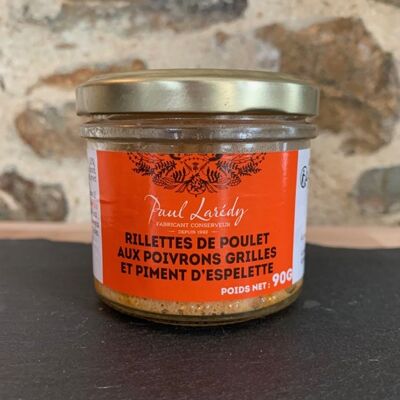 Chicken Rillettes with Grilled Peppers and Espelette Pepper 90g