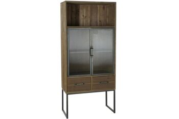 VITRINE EN BOIS 70X34,5X160 NATUREL MB183178 1