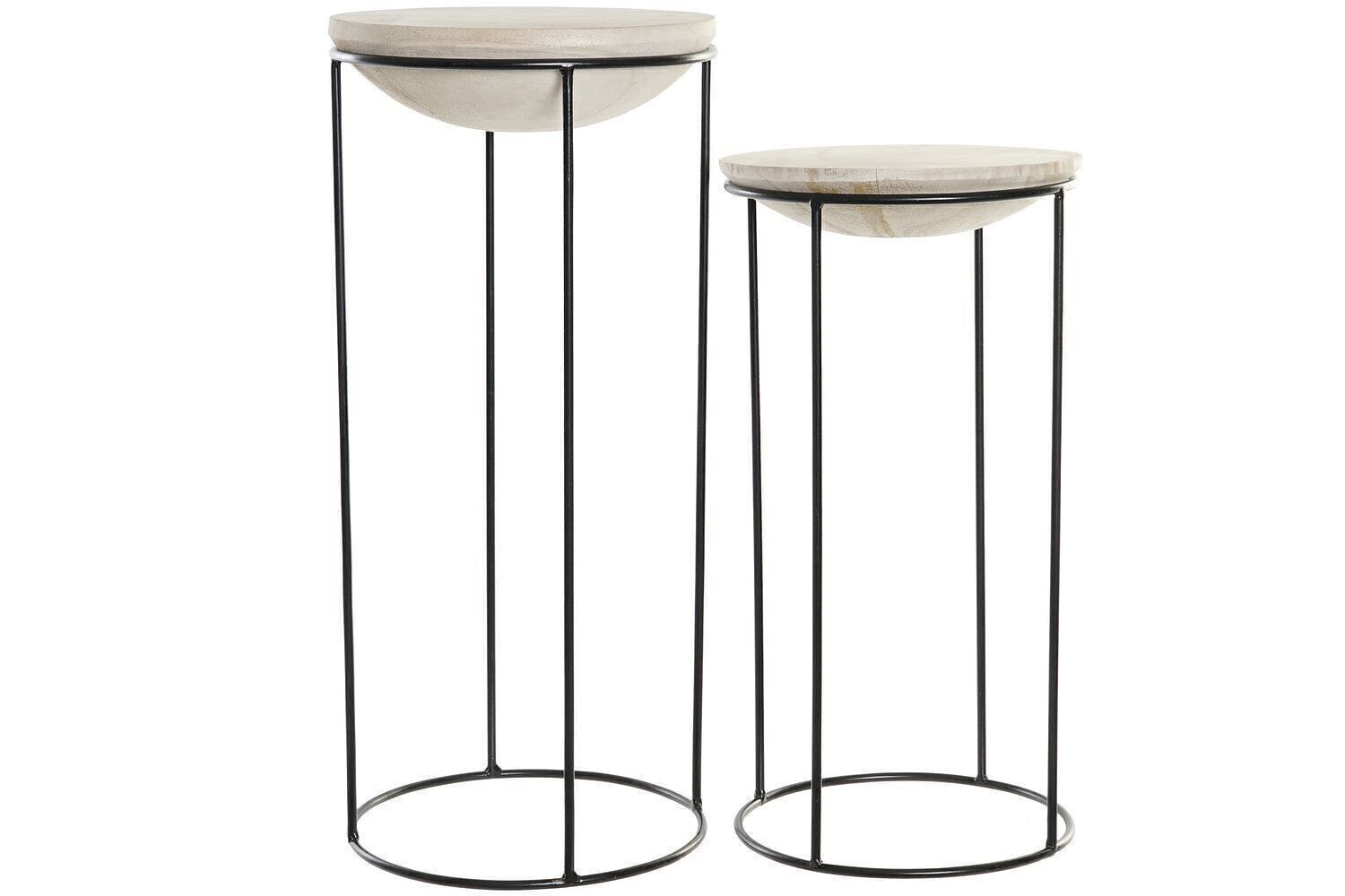 SET 2 TAVOLINI PAULOWNIA FERRO 28X28X62,5 MB183385