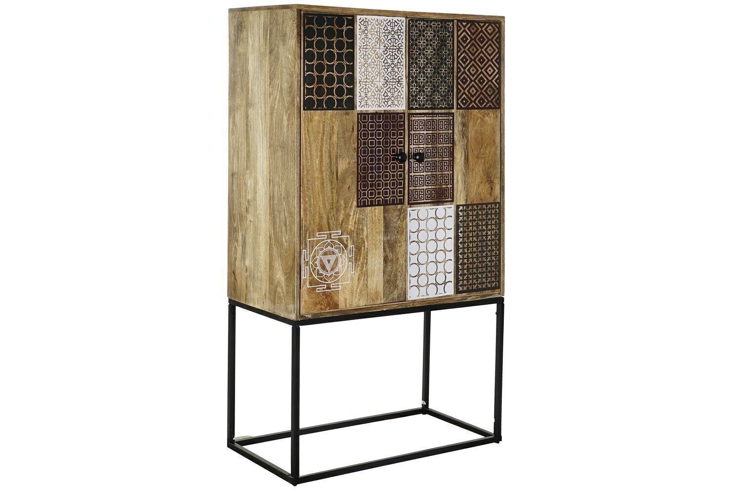 CREDENZA METALLO MANGO 84X43X152 MARRONE SCURO MB183452