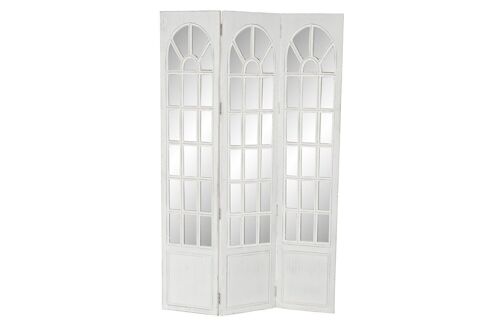 BIOMBO MANGO ESPEJO 112X2X183 VENTANA BLANCO MB185012