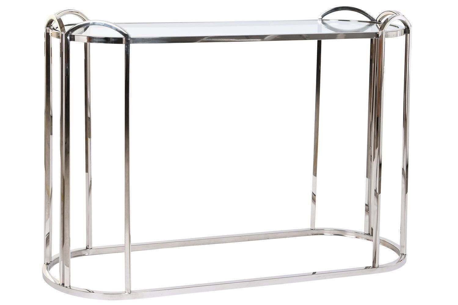 CONSOLLE VETRO METALLO 115,5X36,5X78 ARGENTO MB185285