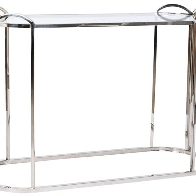 METAL GLASS CONSOLE 115,5X36,5X78 SILVER MB185285