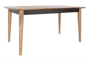 TABLE A MANGER EN PAIN 160X90X76 NOIR MB185352 1