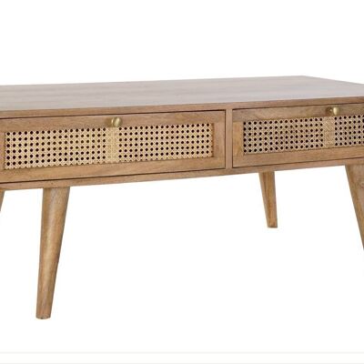 TAVOLINO MANGO RATAN 115X60X46 NATURALE GRIGLIA MB185356