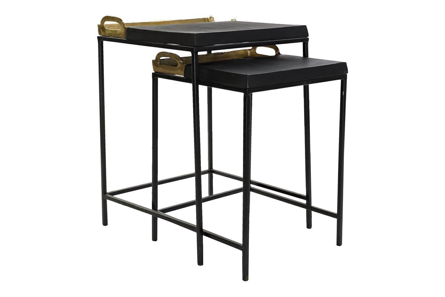 SET TAVOLINO 2 VASSOIO ACCIAIO 41X41X60 MB185679