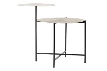 TABLE D'APPOINT ALUMINIUM 73X53X61 DORÉ MB185798 1