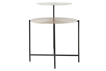 TABLE D'APPOINT ALUMINIUM 73X53X61 DORÉ MB185798 4