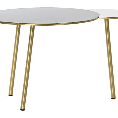 TABLE D'APPOINT ALUMINIUM 67X50X37 DORÉ MB185799