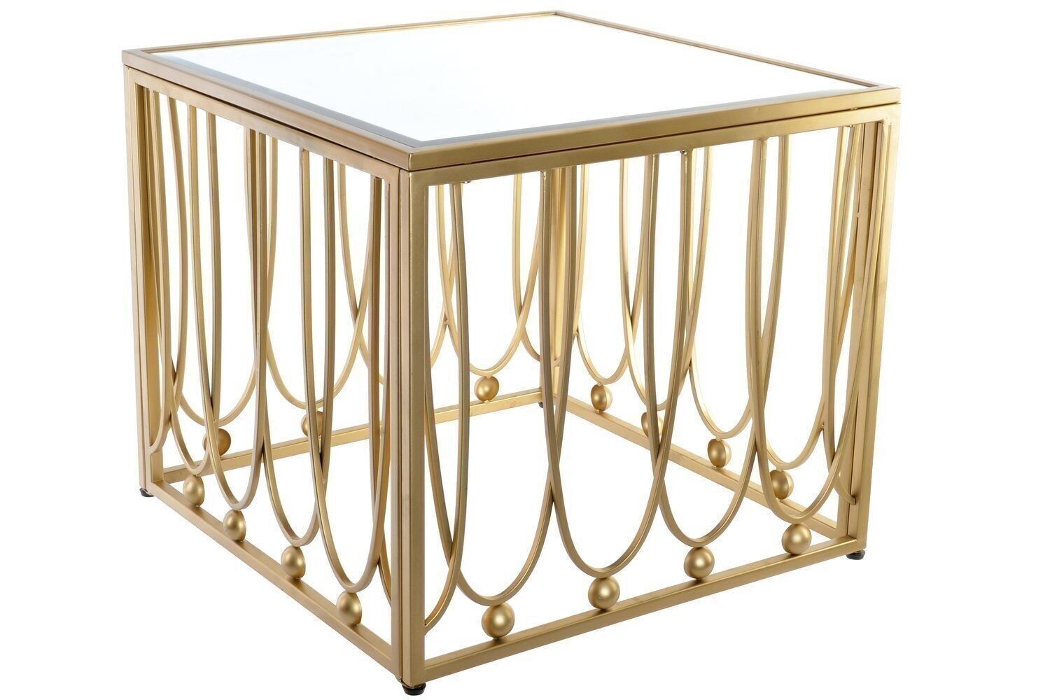 TAVOLINO METALLO SPECCHIO 57X57X52 OPACO OPACO MB186459