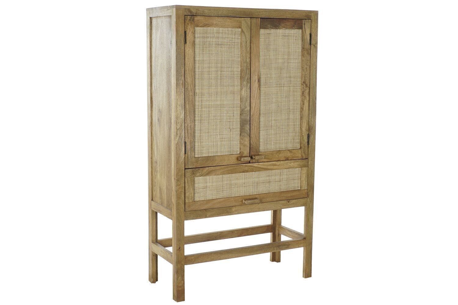 MANGO RATAN CREDENZA 90X40X160 MARRONE GRIGLIA MB185843